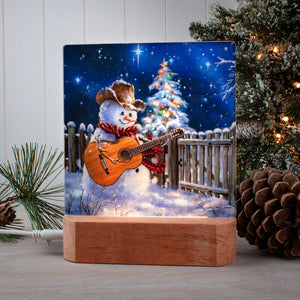 Guitar Snowman LED Nightlight