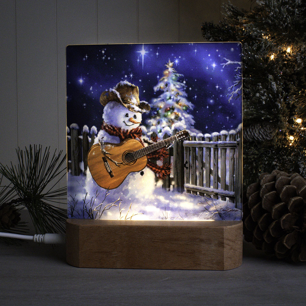 Guitar Snowman LED Nightlight