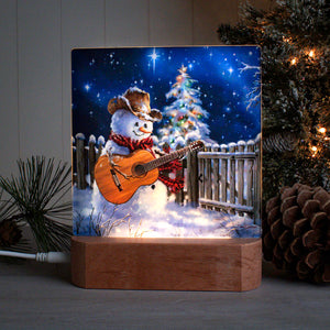 Guitar Snowman LED Nightlight