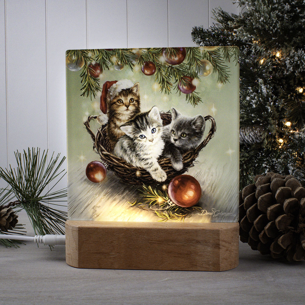 Christmas Kittens LED Nightlight