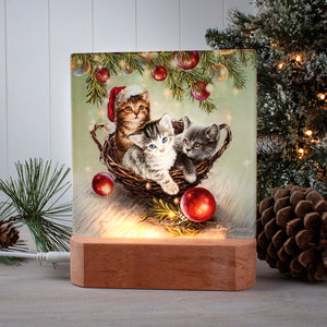 Christmas Kittens LED Nightlight