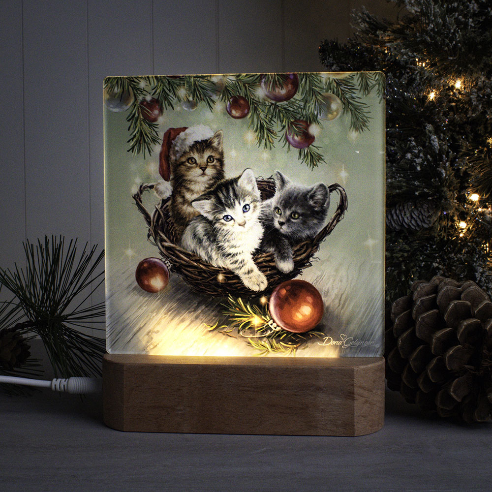 Christmas Kittens LED Nightlight