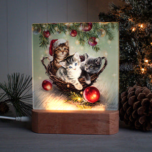 Christmas Kittens LED Nightlight