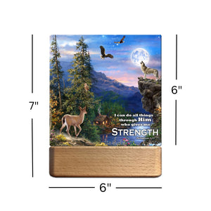 Welcome to the Woods with Scripture LED Nightlight