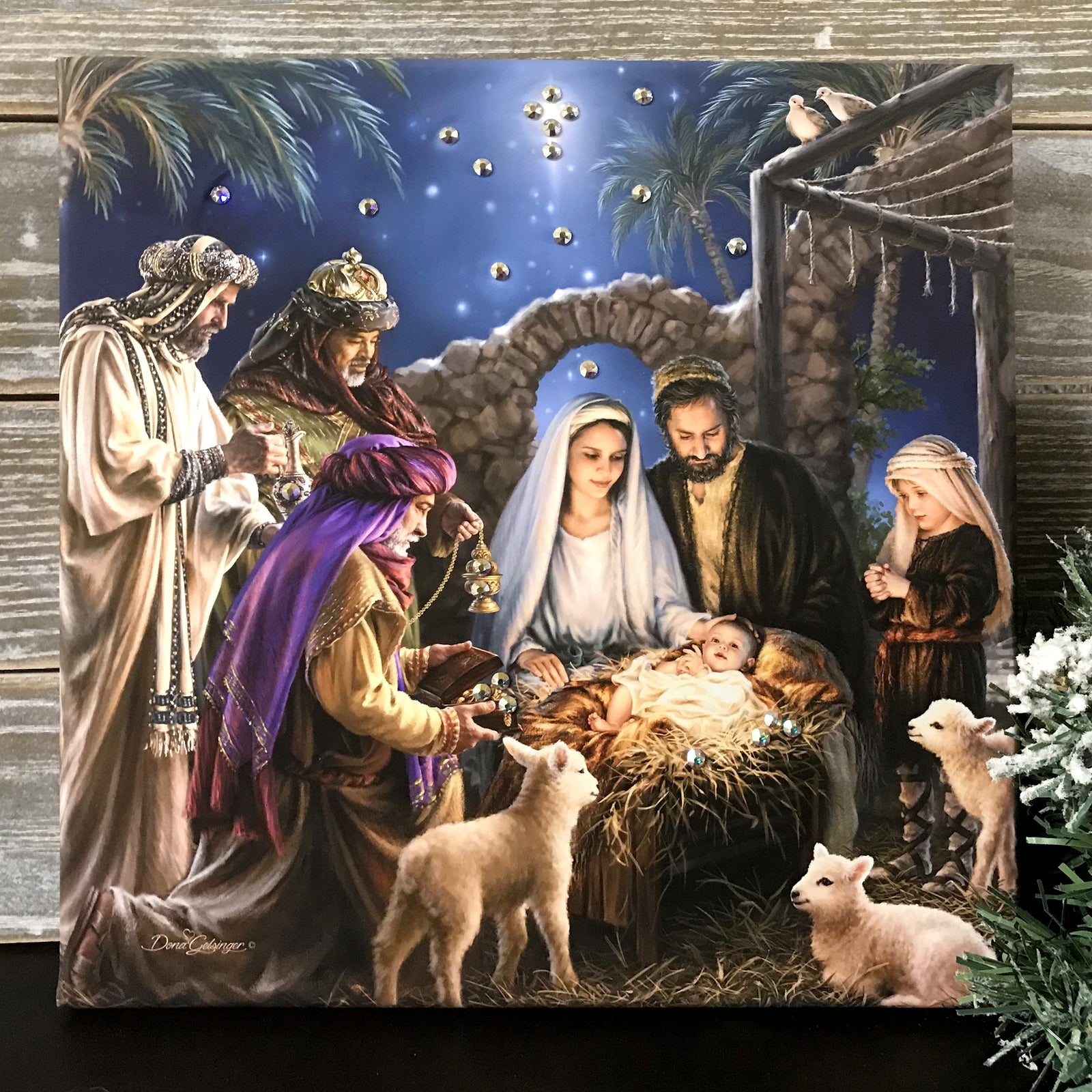 The Nativity Pizazz Print with Dazzling Crystals