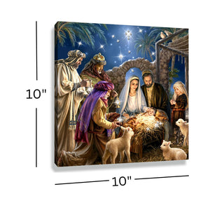 The Nativity Pizazz Print with Dazzling Crystals