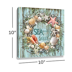 Coastal Wreath Pizazz Print with Dazzling Crystals