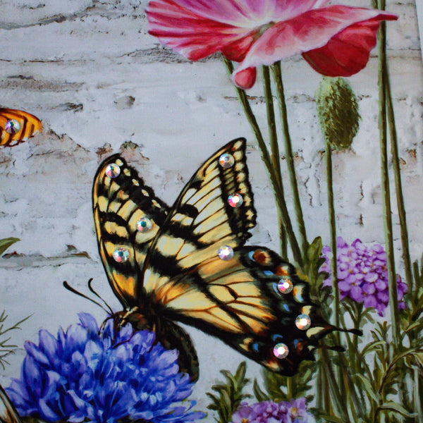 トップス vintage ozone butterfly flower design Vintage Mid-Century Japanese Floral & Butterfly Watercolor