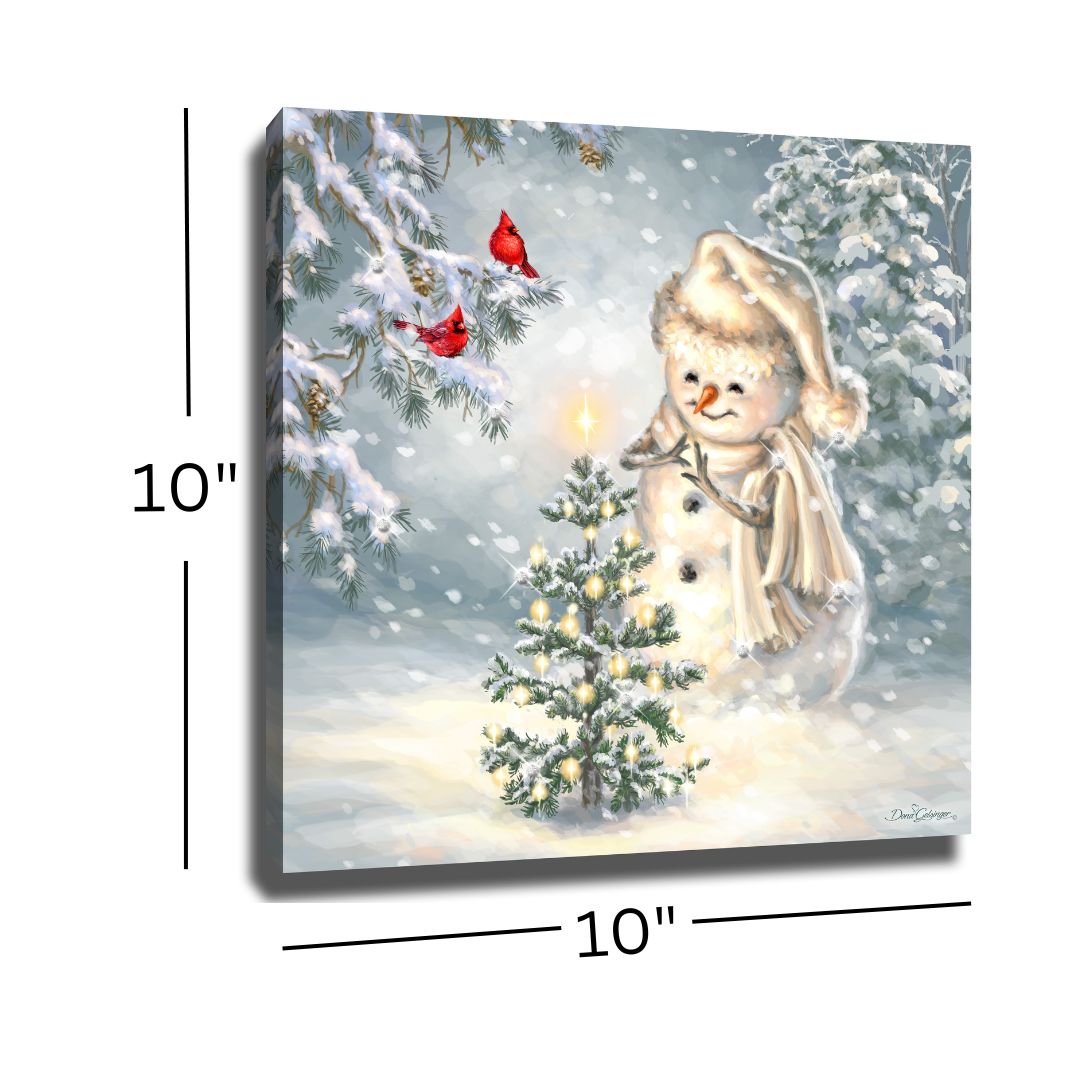 Snowman Christmas Pizazz Print with Dazzling Crystals