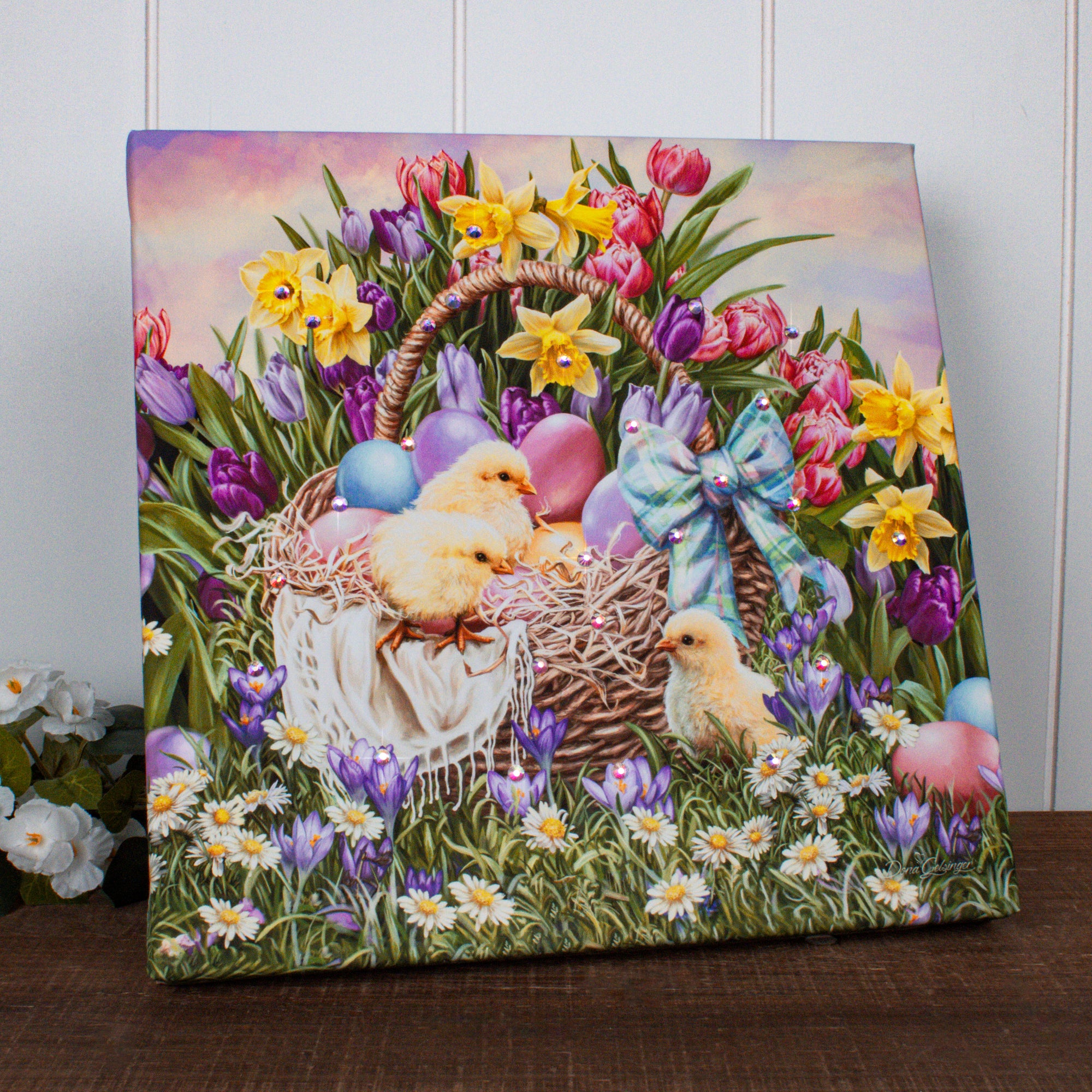 Easter Basket Pizazz Print with Dazzling Crystals