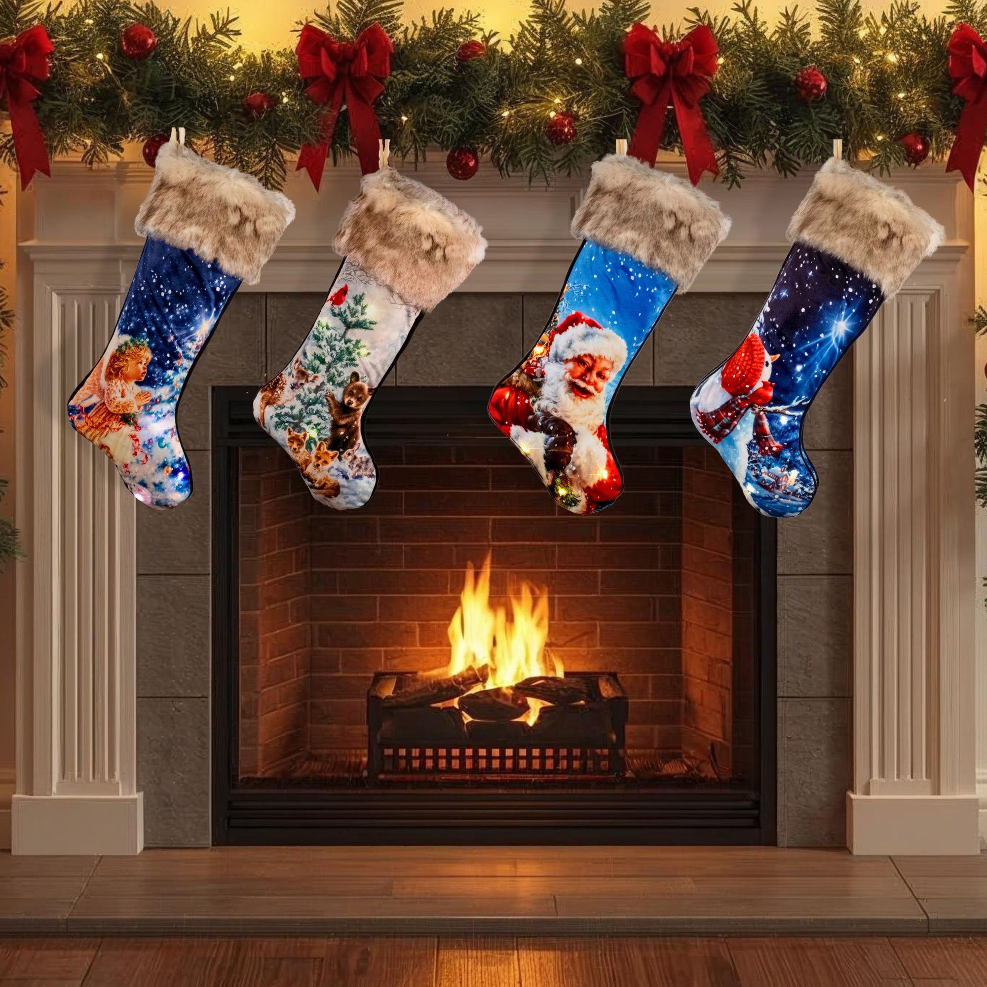 Santa LED Stocking