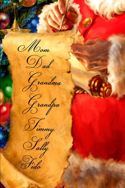 Santa's List Personalized LED Illuminated Wall Art