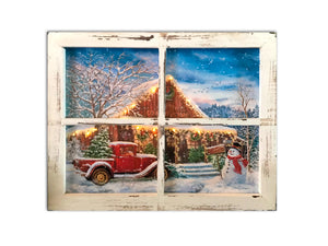 Country Store Christmas Lighted Shadow Box