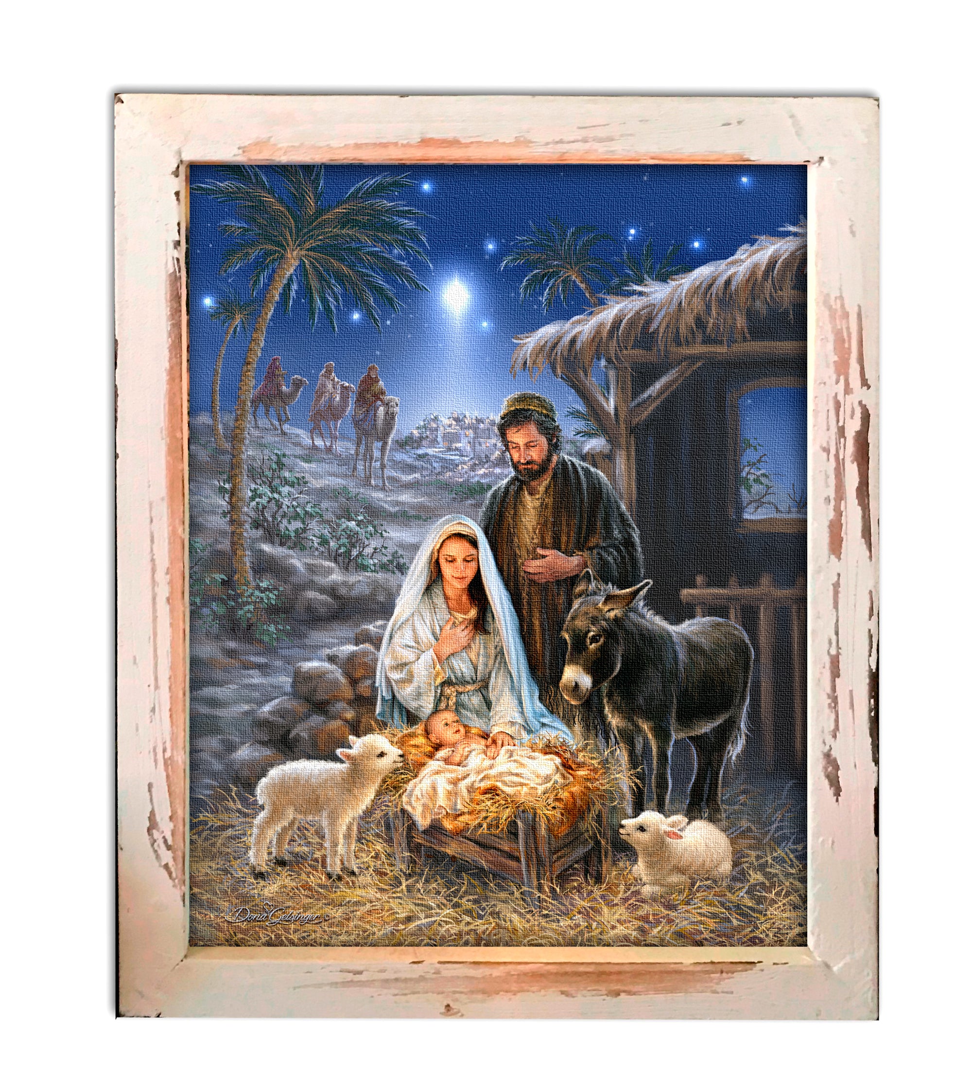 A Savior is Born Lighted Shadow Box