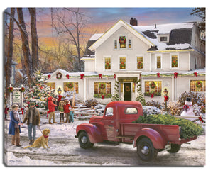 Old Country Inn 16x20 Fiber Optic Canvas