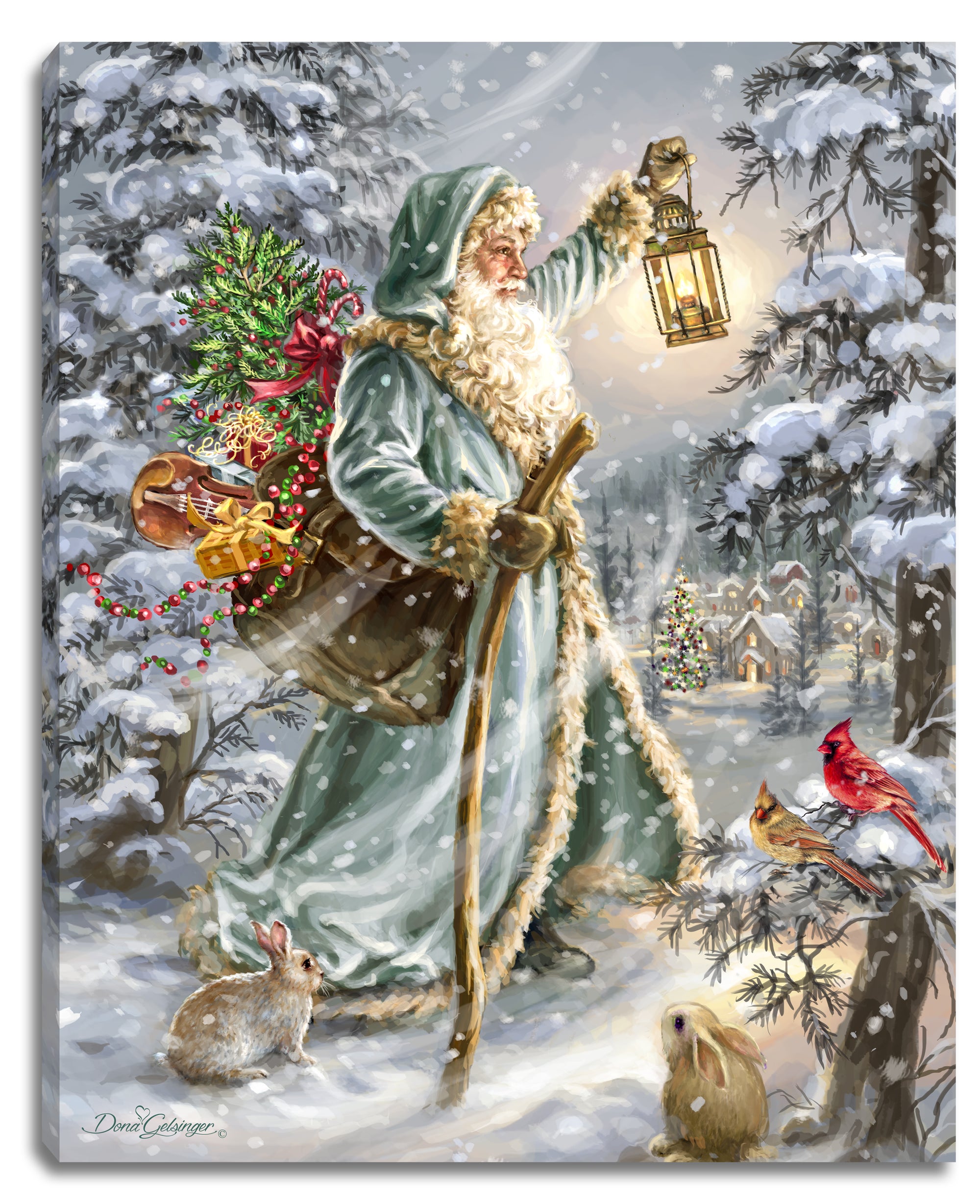 Saint Nicholas 16x20 Fiber Optic Canvas