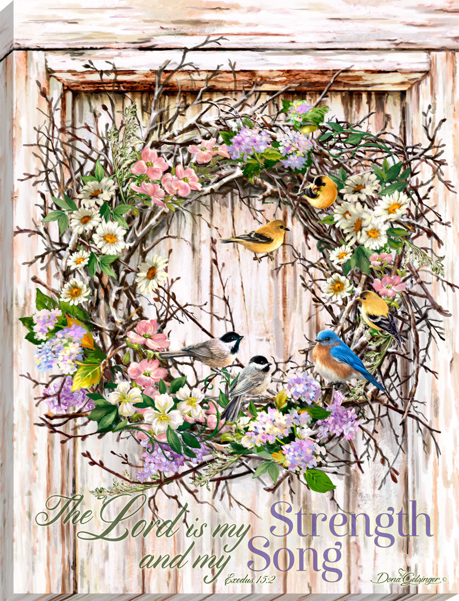 Spring Wreath Canvas Wall Art | Glow Decor 10x14