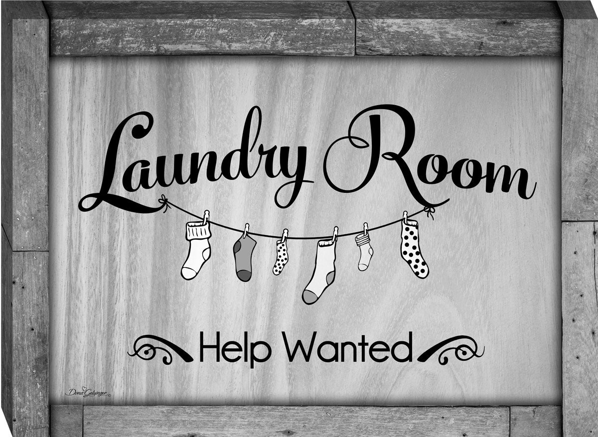 Laundry Room Help Wanted Canvas Wall Art