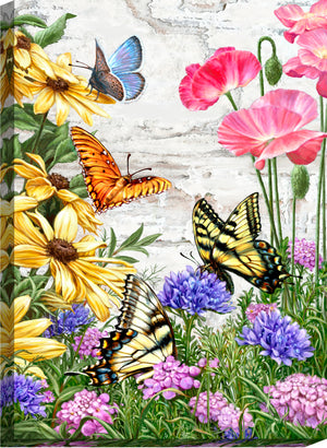 Butterfly Garden Canvas Wall Art