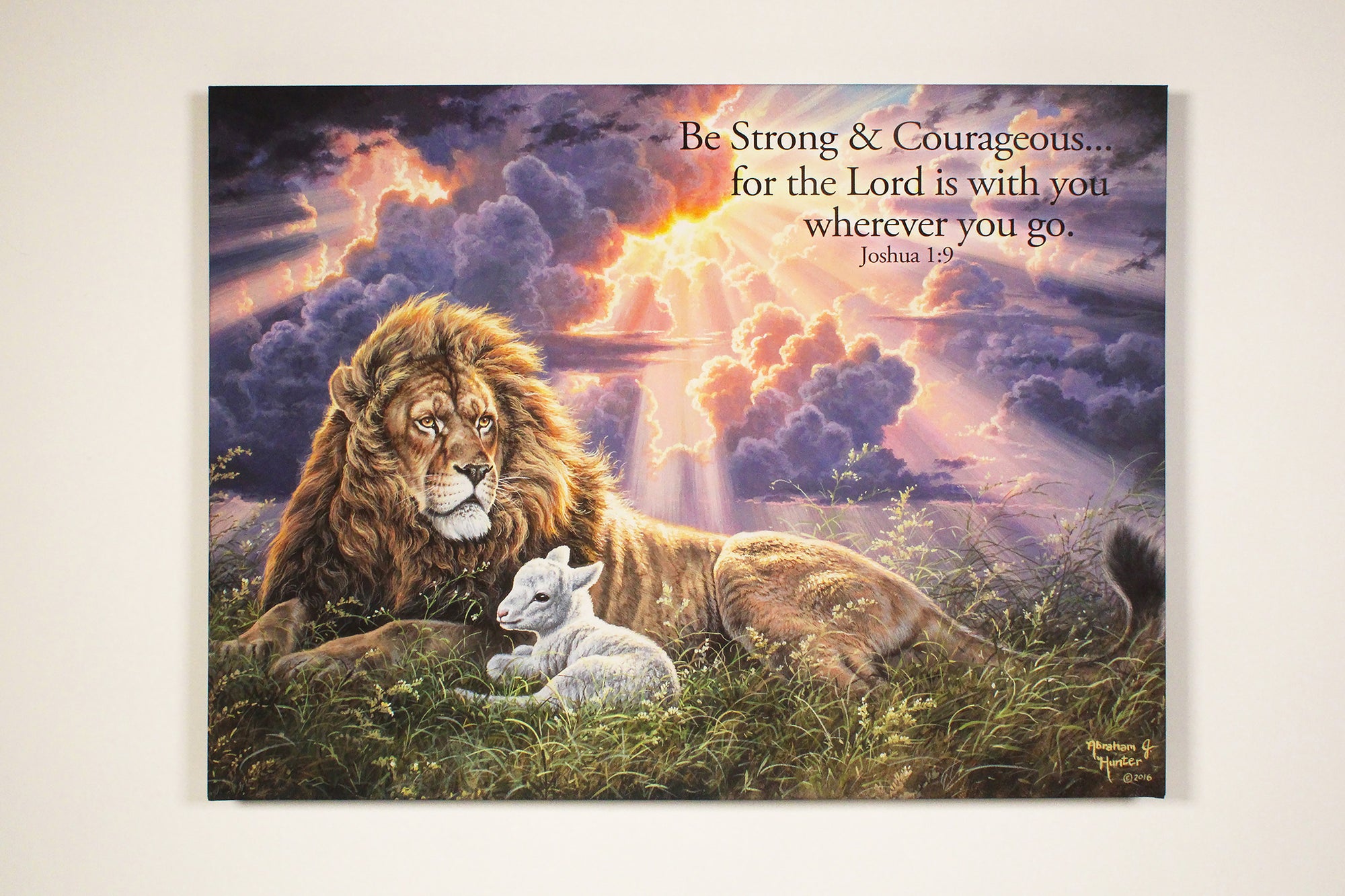 Perfect Peace with Scripture 18x24 Fully Illuminated LED Wall Art