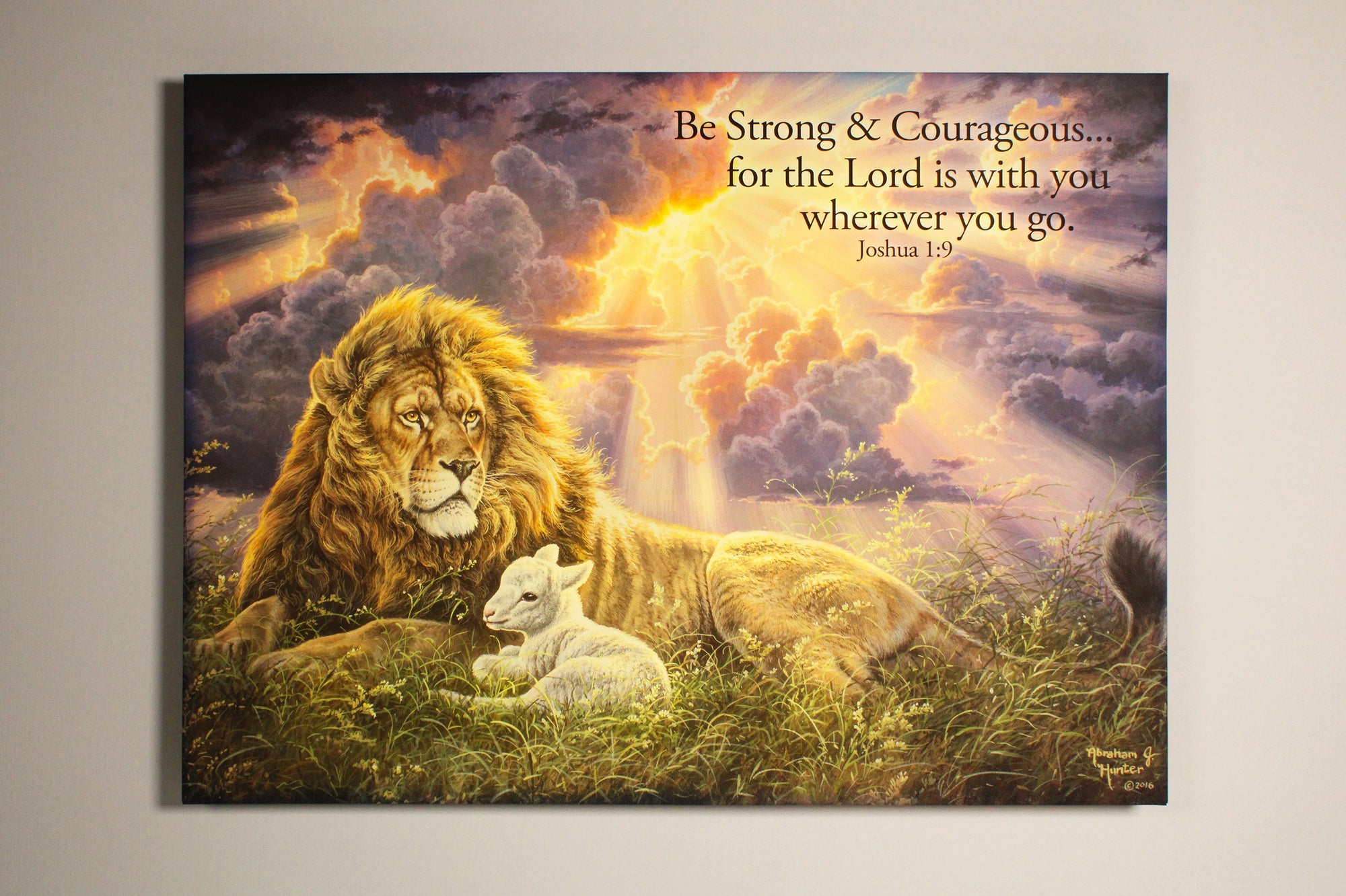 Perfect Peace with Scripture 18x24 Fully Illuminated LED Wall Art