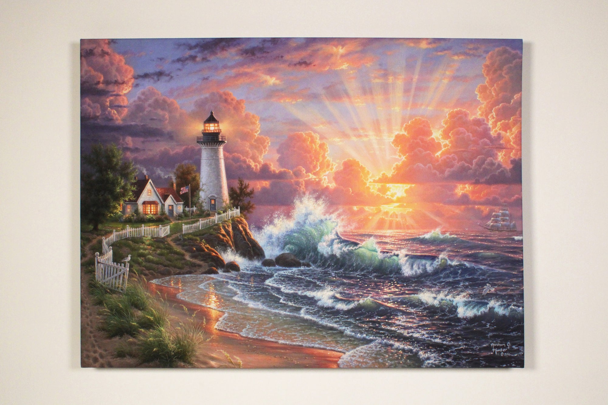 Light of Hope 18x24 Fully Illuminated LED Wall Art