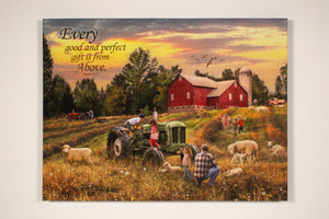 Fun on the Farm with Scripture 18x24 Fully Illuminated LED Wall Art