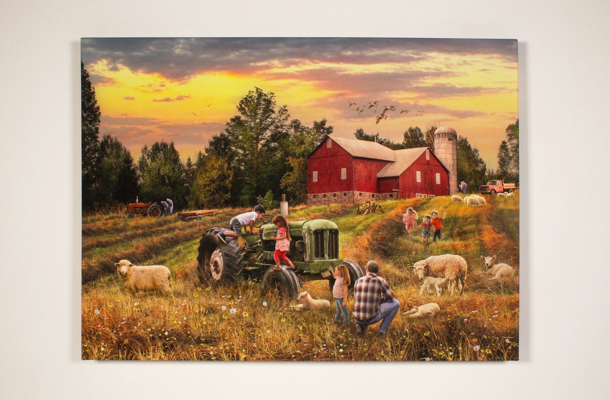 Fun on the Farm 18x24 Fully Illuminated LED Wall Art