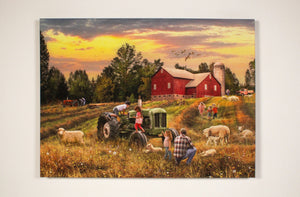 Fun on the Farm 18x24 Fully Illuminated LED Wall Art