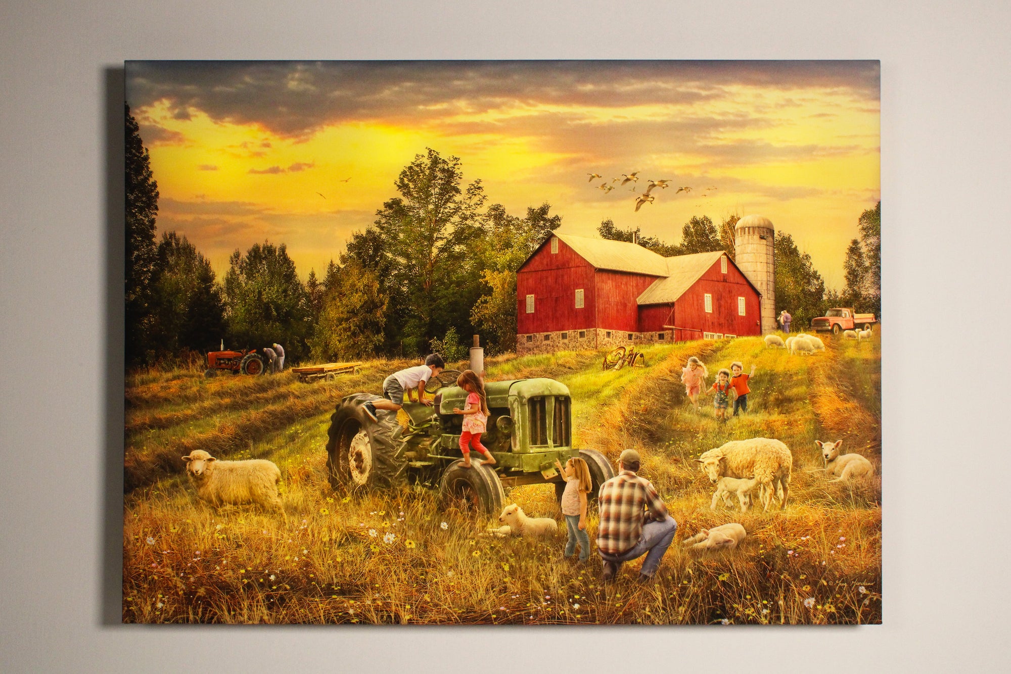 Fun on the Farm 18x24 Fully Illuminated LED Wall Art