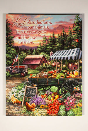 Farmstand with Verse 18x24 Fully Illuminated LED Wall Art