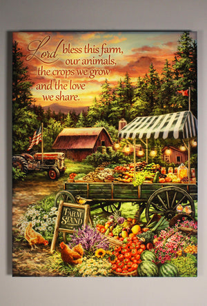 Farmstand with Verse 18x24 Fully Illuminated LED Wall Art