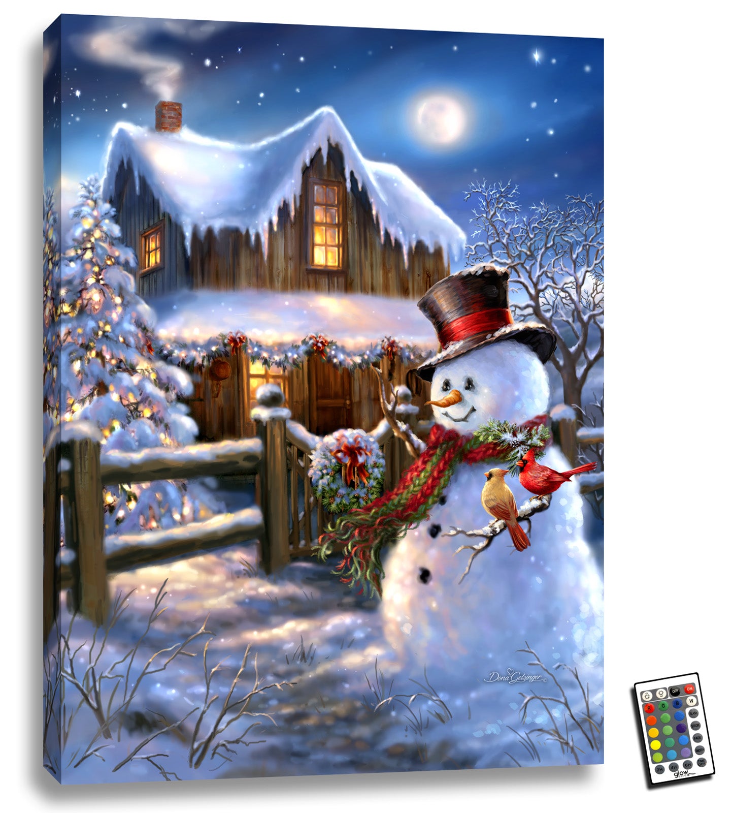 Woodhouse Christmas 18x24 Fully Illuminated LED Wall Art
