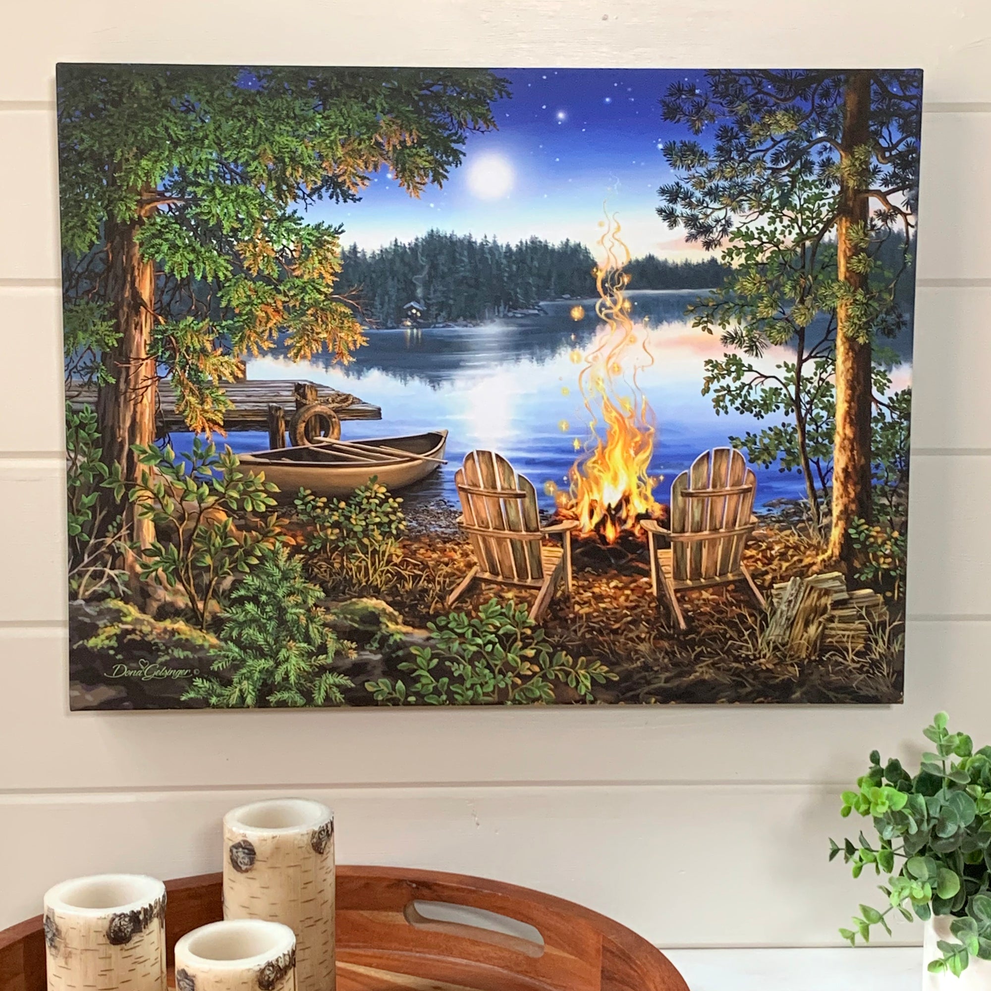 Lakeside 18x24 Fully Illuminated LED Wall Art