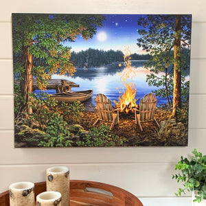 Lakeside 18x24 Fully Illuminated LED Wall Art