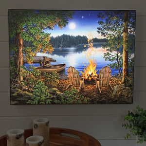 Lakeside 18x24 Fully Illuminated LED Wall Art