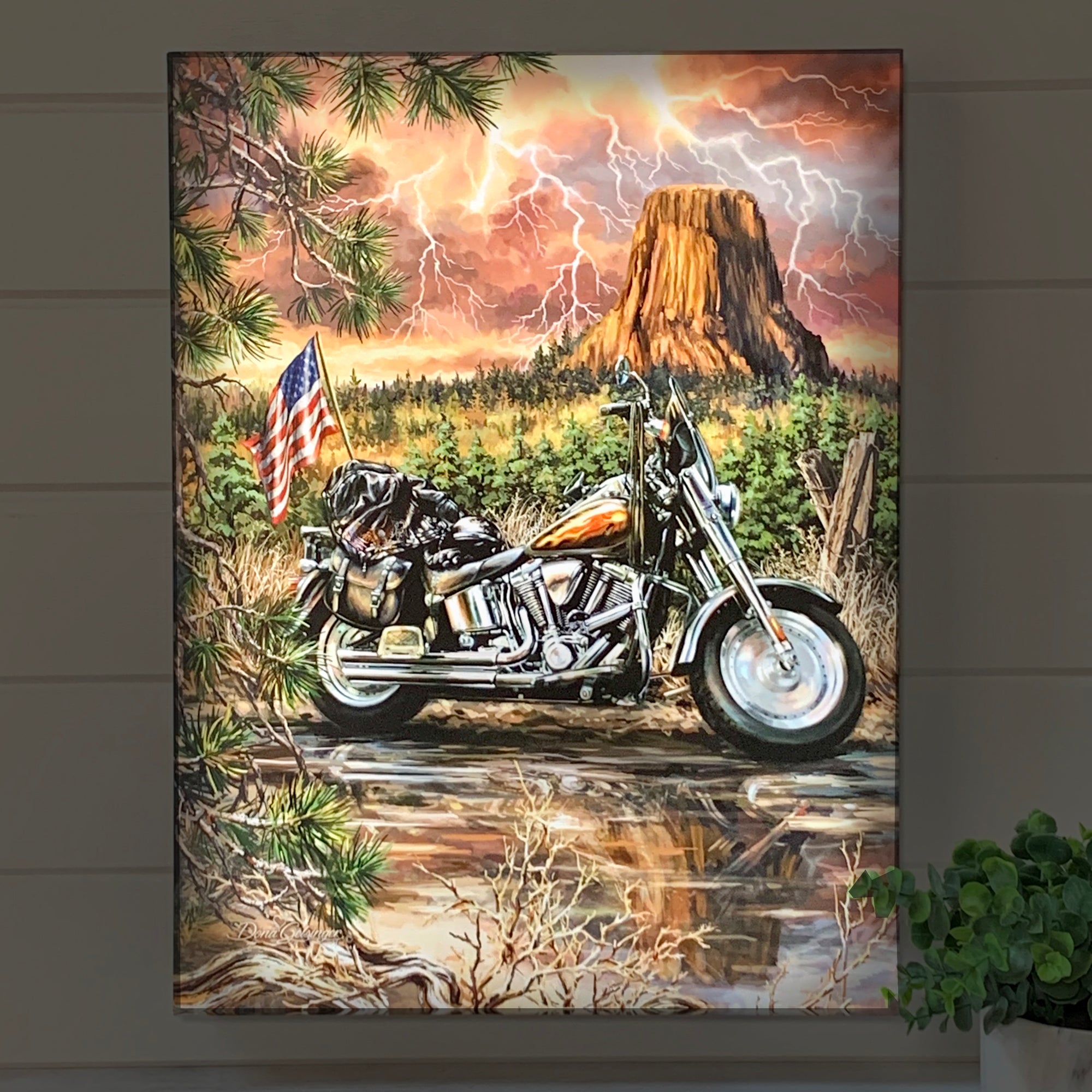 The Open Road 18x24 Fully Illuminated LED Wall Art