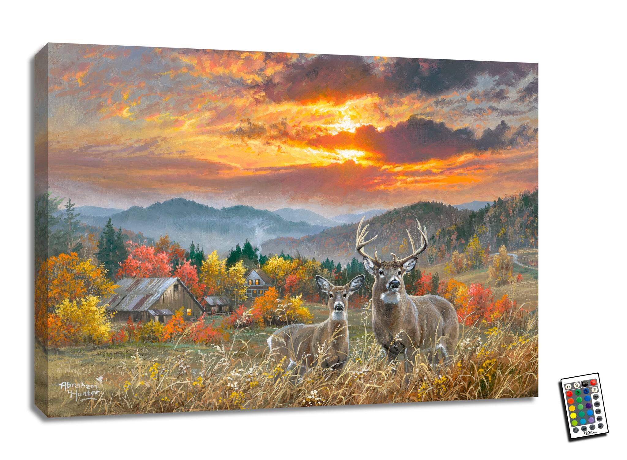 Deer Creek Canvas Wall Art | Glow Decor 18x24