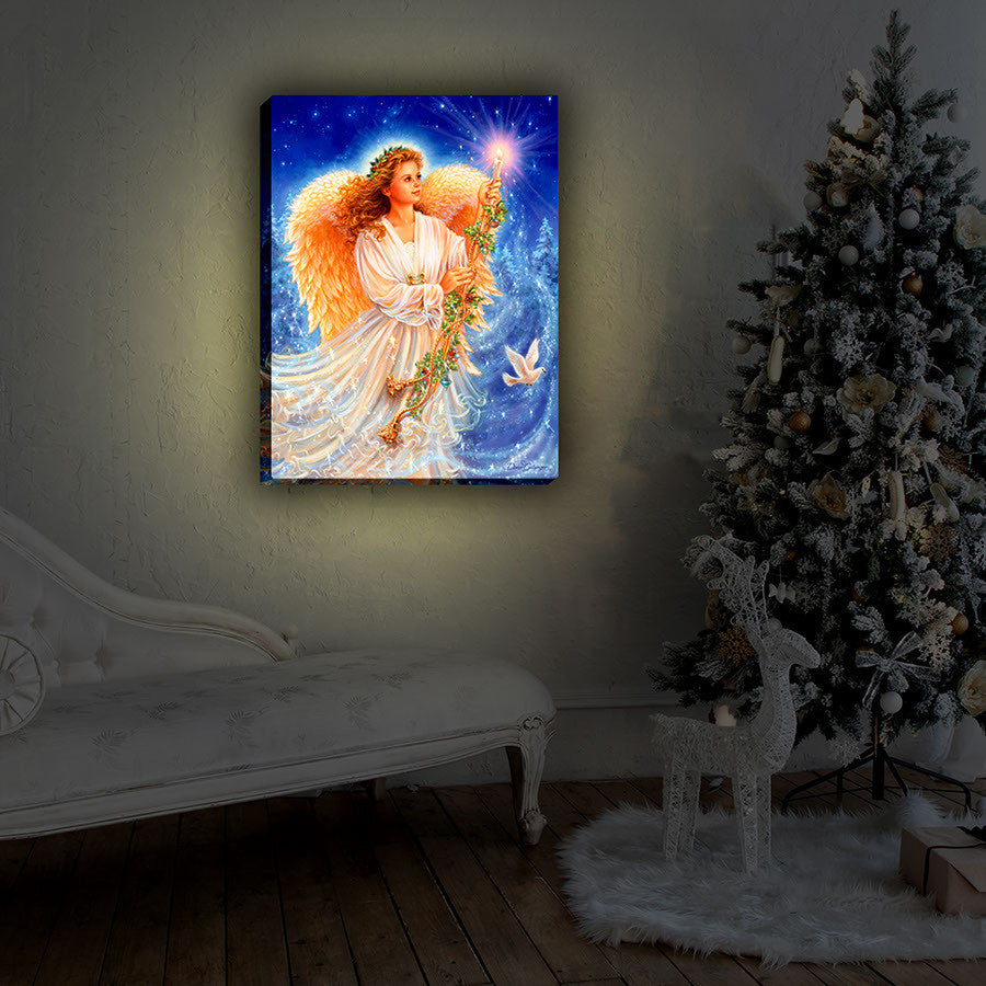 Stardust Angel 18x24 Fully Illuminated LED Wall Art