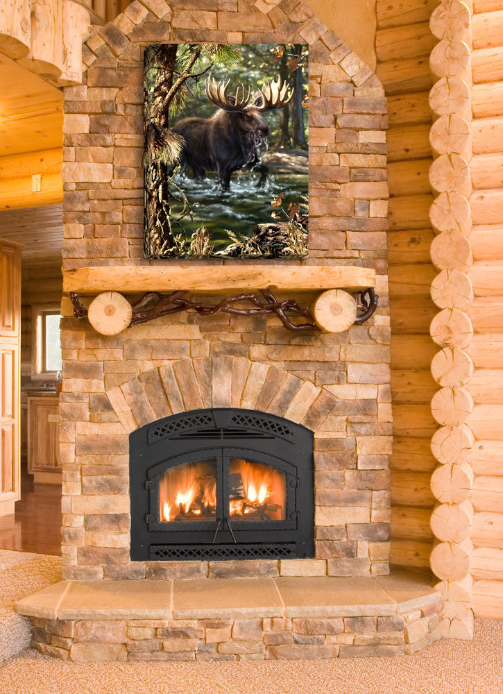 Moose Crossing 18x24 Fully Illuminated LED Wall Art