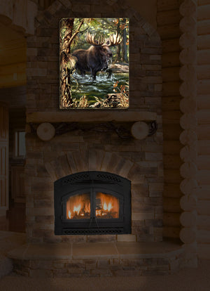 Moose Crossing 18x24 Fully Illuminated LED Wall Art