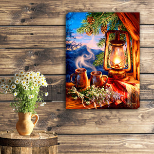 Morning Coffee 18x24 Fully Illuminated LED Wall Art