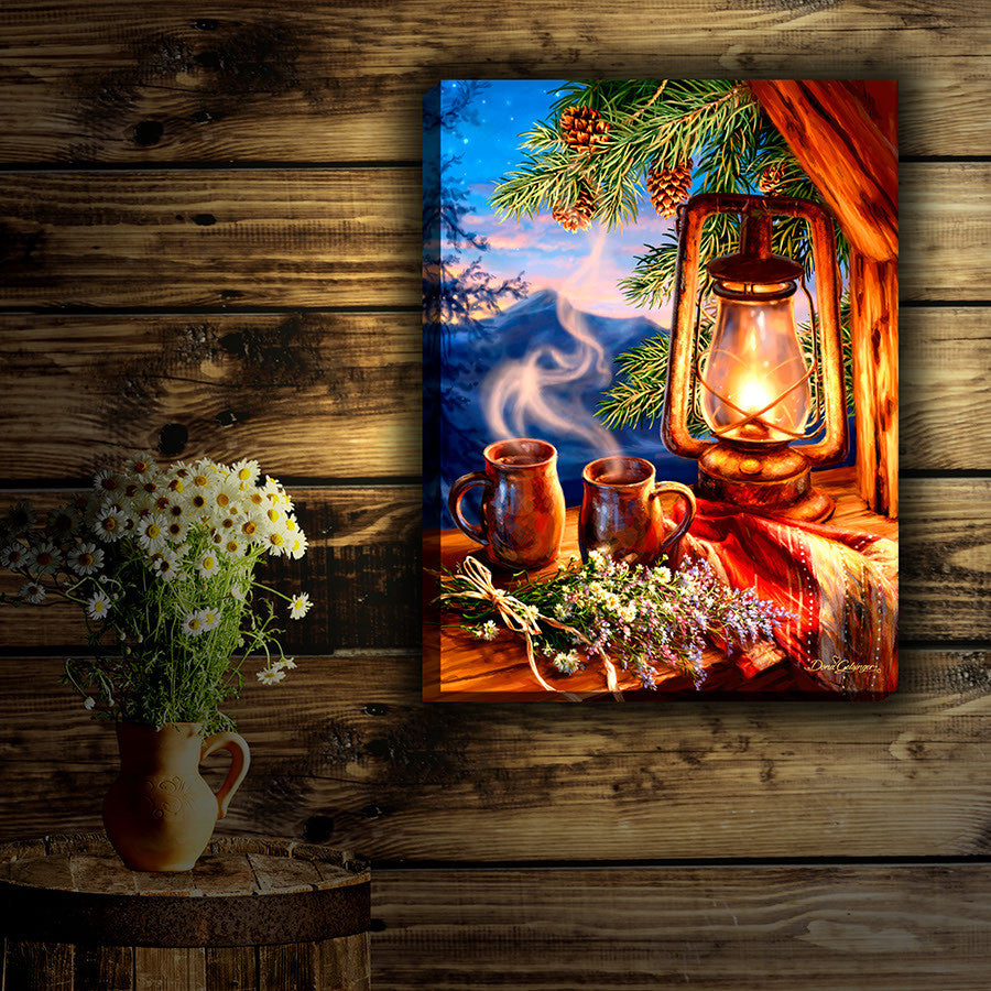 Morning Coffee 18x24 Fully Illuminated LED Wall Art