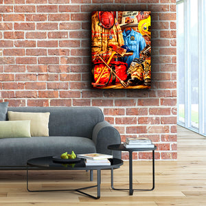 Hometown Hero Firefighter 18x24 Fully Illuminated LED Wall Art