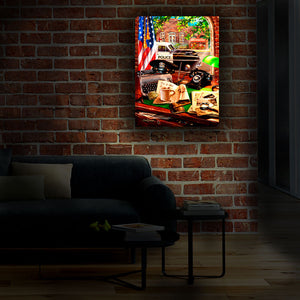 Hometown Hero Police 18x24 Fully Illuminated LED Wall Art