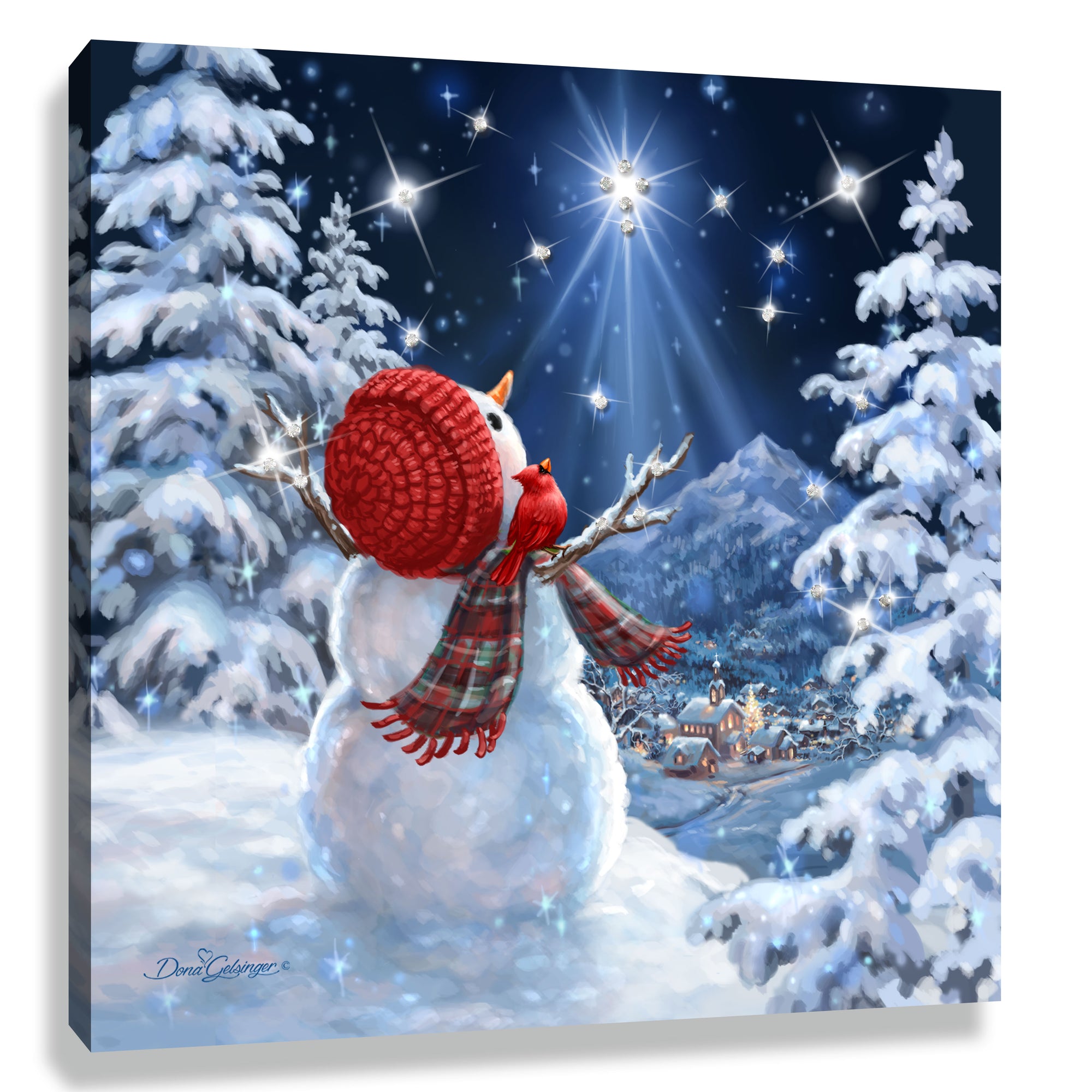 Upon a Midnight Clear Pizazz Print with Dazzling Crystals