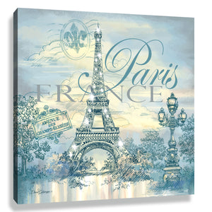 Paris Pizazz Print with Dazzling Crystals