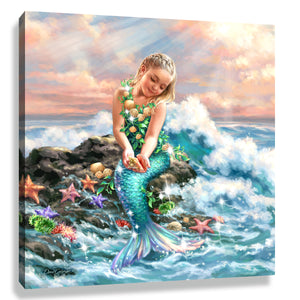 Mermaid Princess Pizazz Print with Dazzling Crystals