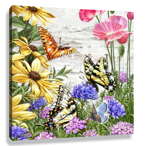 Butterfly Garden Pizazz Print with Dazzling Crystals