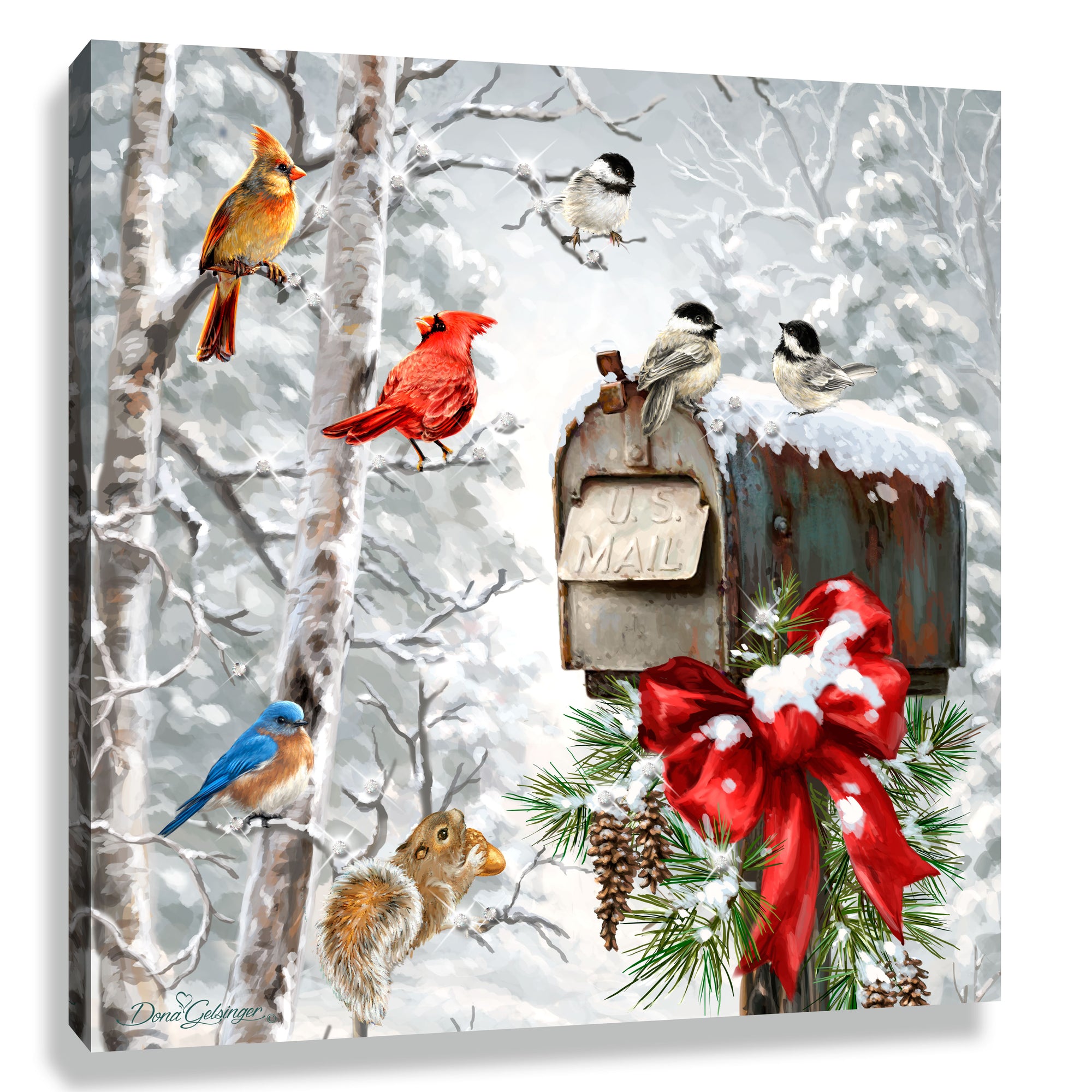 Christmas Tidings Pizazz Print with Dazzling Crystals